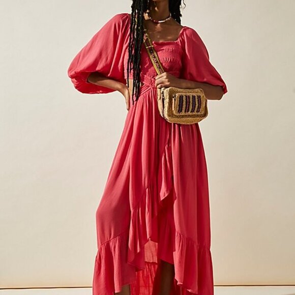 Free People Cross My Heart Maxi Dress  Size Medium - Picture 3 of 5